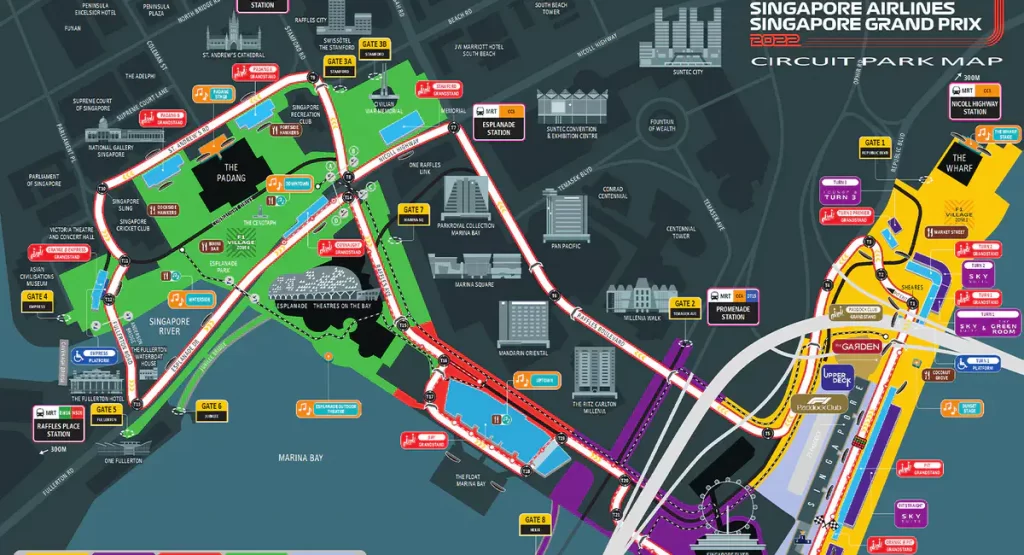 Bản đồ Singapore Grand Prix 2022