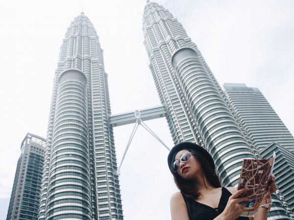 Du khách tại tháp đôi Petronas